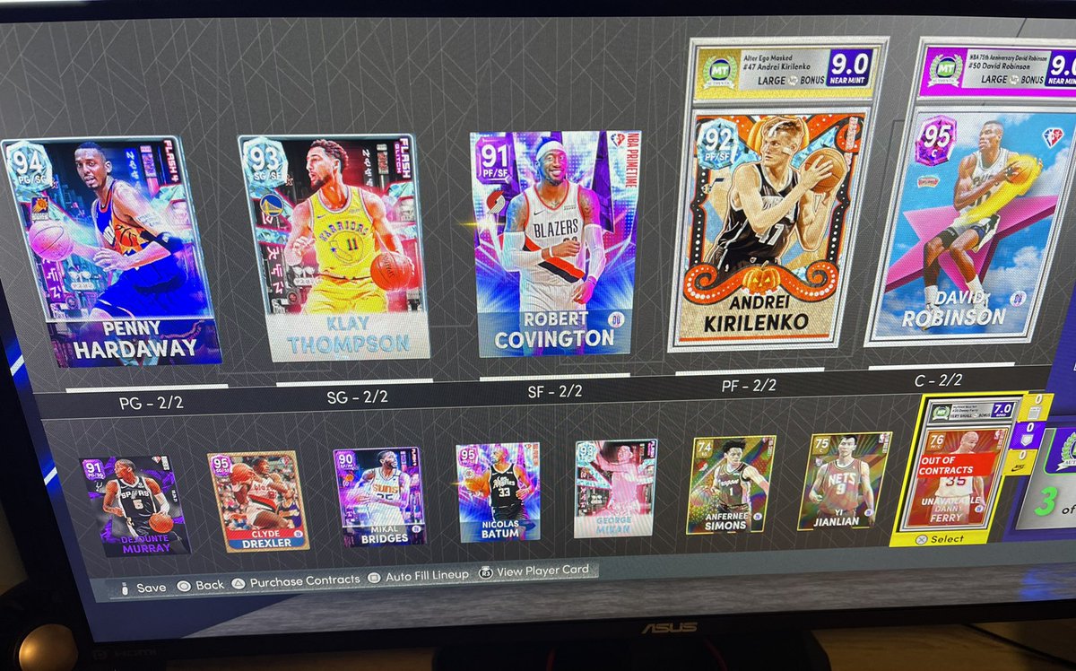 UncleAnth's tweet photo. @DBGyt_ 400K MT to work with, mostly hawks freelance pnr/pop and agg. on def. will be getting KG soon so I dont know who gets cut from the squad. https://t.co/DptG4Iqzbz
