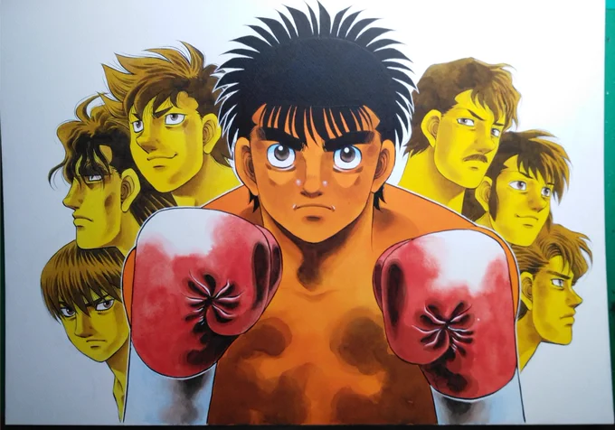 ⑥一歩が沈んでいるので周りにホワイト。
目玉の中のホワイトは最後です。
楽しみにとっておきます。 