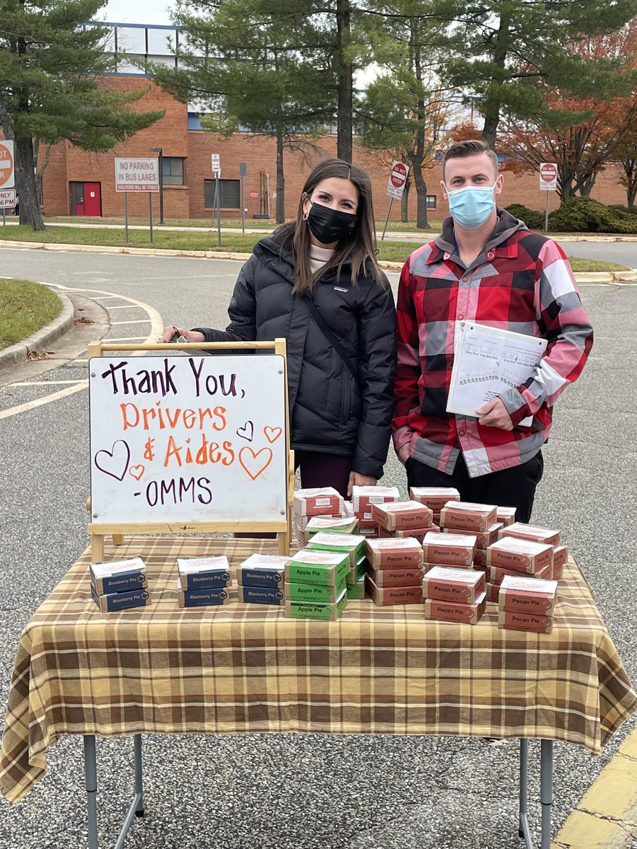 Any way you slice it, we are #thankful for the #AACPSAwesome  🚌 drivers &amp; aides who transport #OMMS students to and from school safely! 🥧