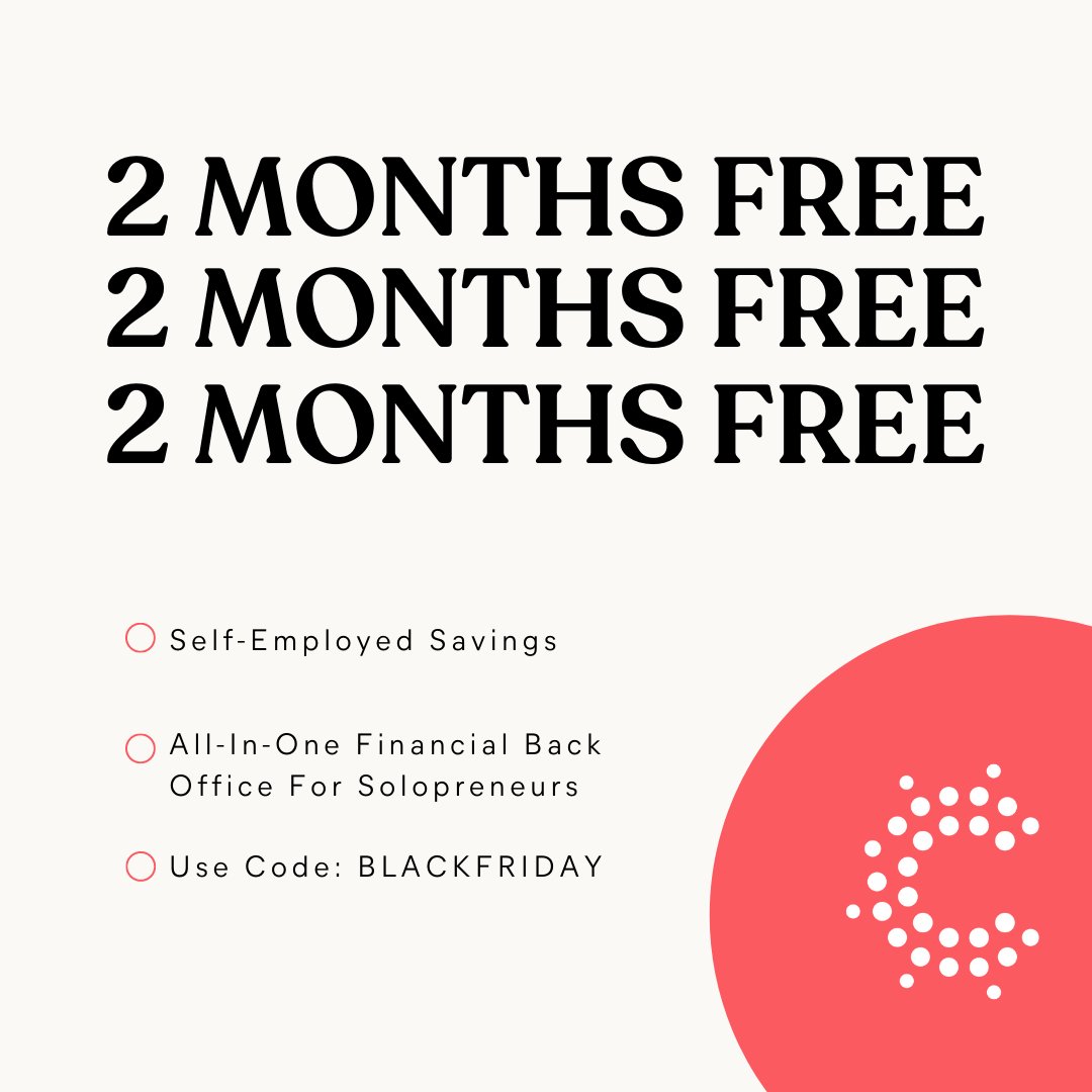 🚨 Black Friday Alert!🚨
👉 All-in-one financial platform for solopreneurs
👉 Specialize in biz formation, bookkeeping, tax + more 
👉  Black Friday offer: FREE for two months! 
👉 Join by Nov.30th
👉 Schedule a call and use code BLACKFRIDAY 
👉 Join here: content.collective.com/3oVwnRS