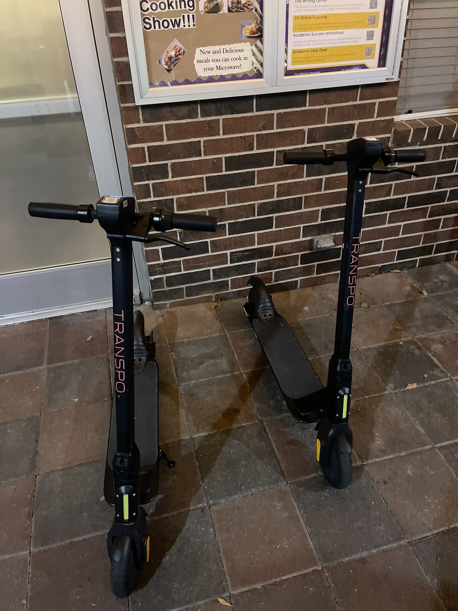 transporides's tweet photo. Hey panthers 💜💛! If you are looking to ride on a scooter there are 2 located in the UC ! https://t.co/0XyFvLXs8X