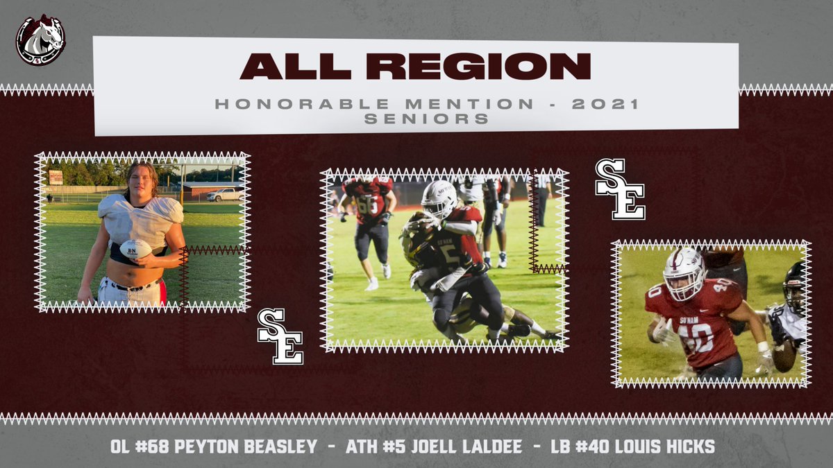 SouthEffingham1's tweet photo. Congratulations to our 2021 All Region Honorable Mention Seniors - 6A Region 2!  #DoRight https://t.co/7hRURAEuXe