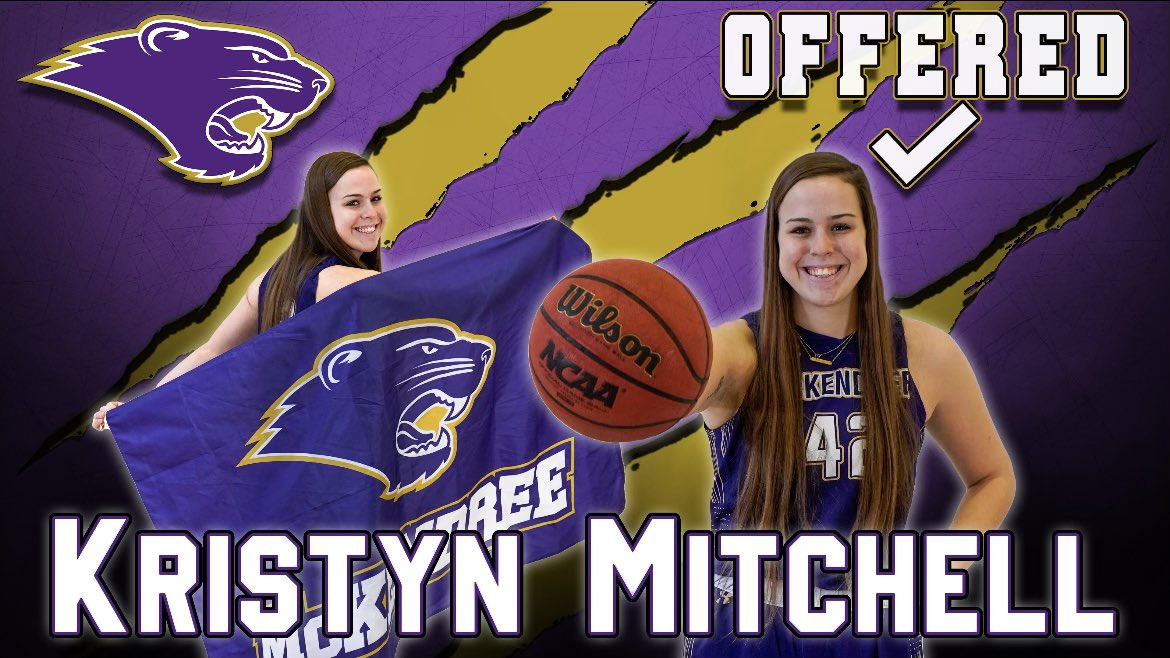 KristynMitchell's tweet photo. super excited to get to visit campus and receive an offer from @McKendreeWBB @CoachK_40 💛💜 https://t.co/cbUNdbWTJq