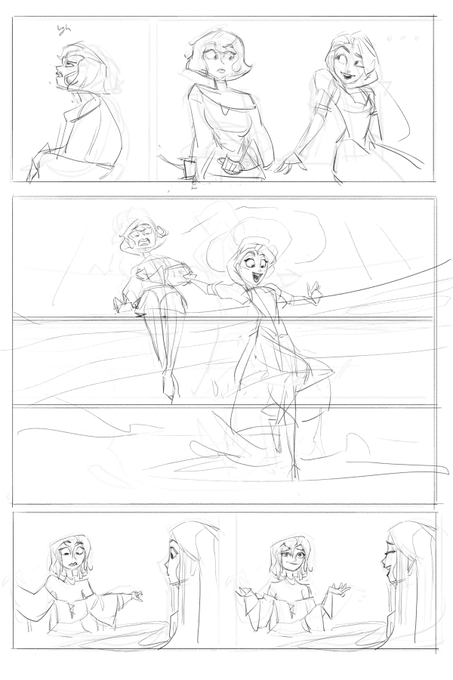 OH here's the later end page drafts!! some good faces on here 