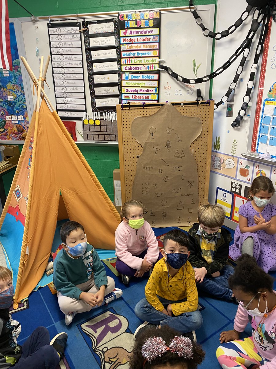 Fascination with Native Americans leads to many questions. K Social Studies curriculum is so rich and learning about “ Long Ago” is one of their favorite subjects! We love Kindergarten!