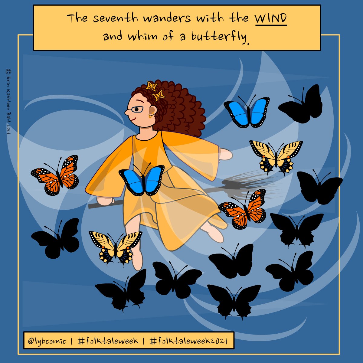 lybcomic's tweet photo. Folktale Week (Bonus Post): Wind
One bonus post to round out the seven sisters! Character based on me (an English professor and comics creator!) #folktaleweek #folktaleweek2021 #wind #comics https://t.co/tPu3UjH1OD