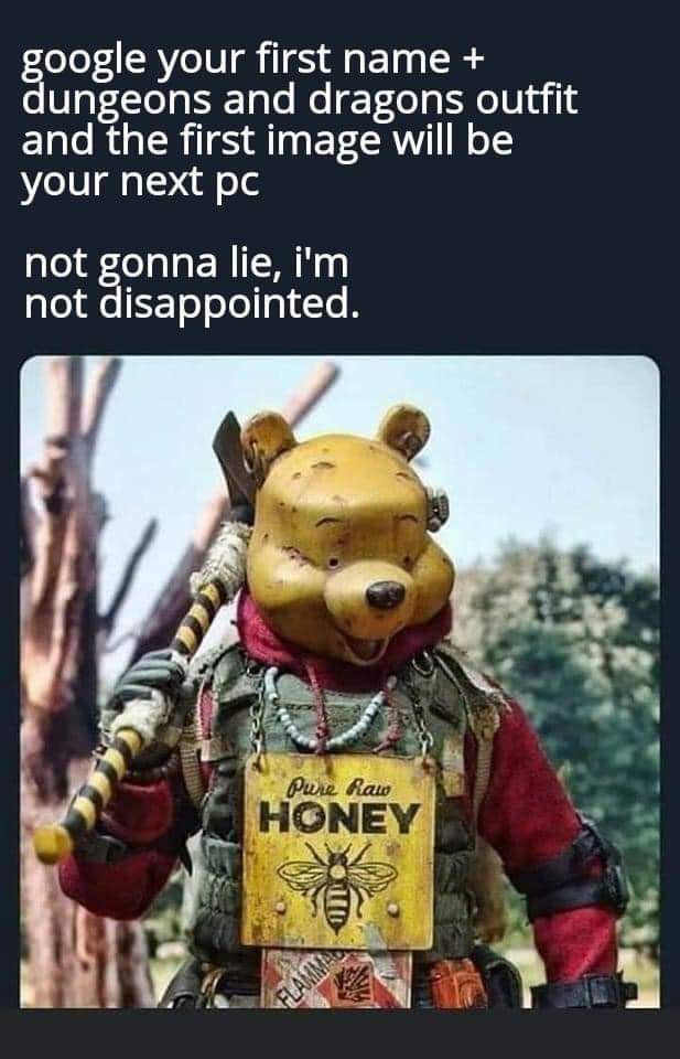 tennoway's tweet photo. We saw this on Facebook and thought, "Heck, why not?" Let us know what you get!
#DnD #Memes #nextpc https://t.co/54tcIhYIQ5