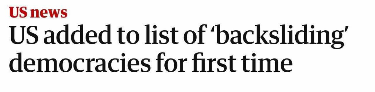 It’s an honor just to still be considered a democracy.