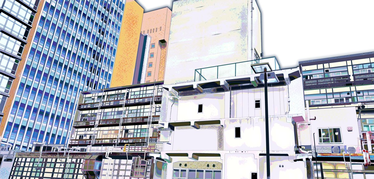 昨日のチマです
東大病院屋上駐車場からの風景
線画、トーン加工、遊びでいろいろ加工
今日から新しいチマです(*'▽`*) 