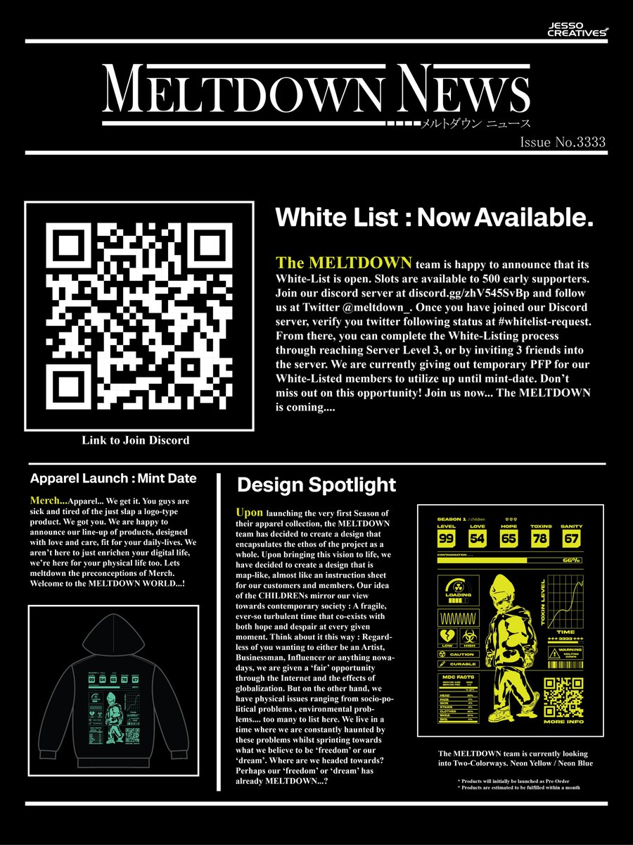 m3ltdown_'s tweet photo. "WHITE LIST Now Available! 
Join our Discord Now for more Information!
 https://t.co/Jcgnghaqxs"

#meltdown_children #nft #NFTCommunity #nftcollectors #SolanaNFT #SolGiveaway https://t.co/aPqMEDY0p2
