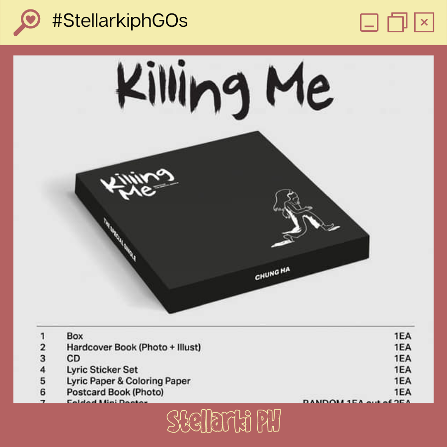 stellarki_ph's tweet photo. [ PH GO PREORDER ] #StellarkiphGOs

☁  CHUNGHA - The Special Single KILLING ME
💸 800 (all in) + LSF
📅 DOO&amp;DOP until sold-PAYO
🕒 Normal ETA

• We accept 80% DP for all items
• Albums are counted in HANTEO &amp; GAON charts
• with FREEBIES from our shop

DM me! 🛒 https://t.co/gw9aeFPmzp