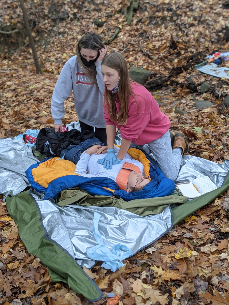 lacydchick's tweet photo. All our @HawkenUpper #Outsiders are now Wilderness First Responders! Congrats all!! #NoChildLeftInside #experientialeducation #stemeducation @HawkenSchool https://t.co/T6Ffd1IYpY