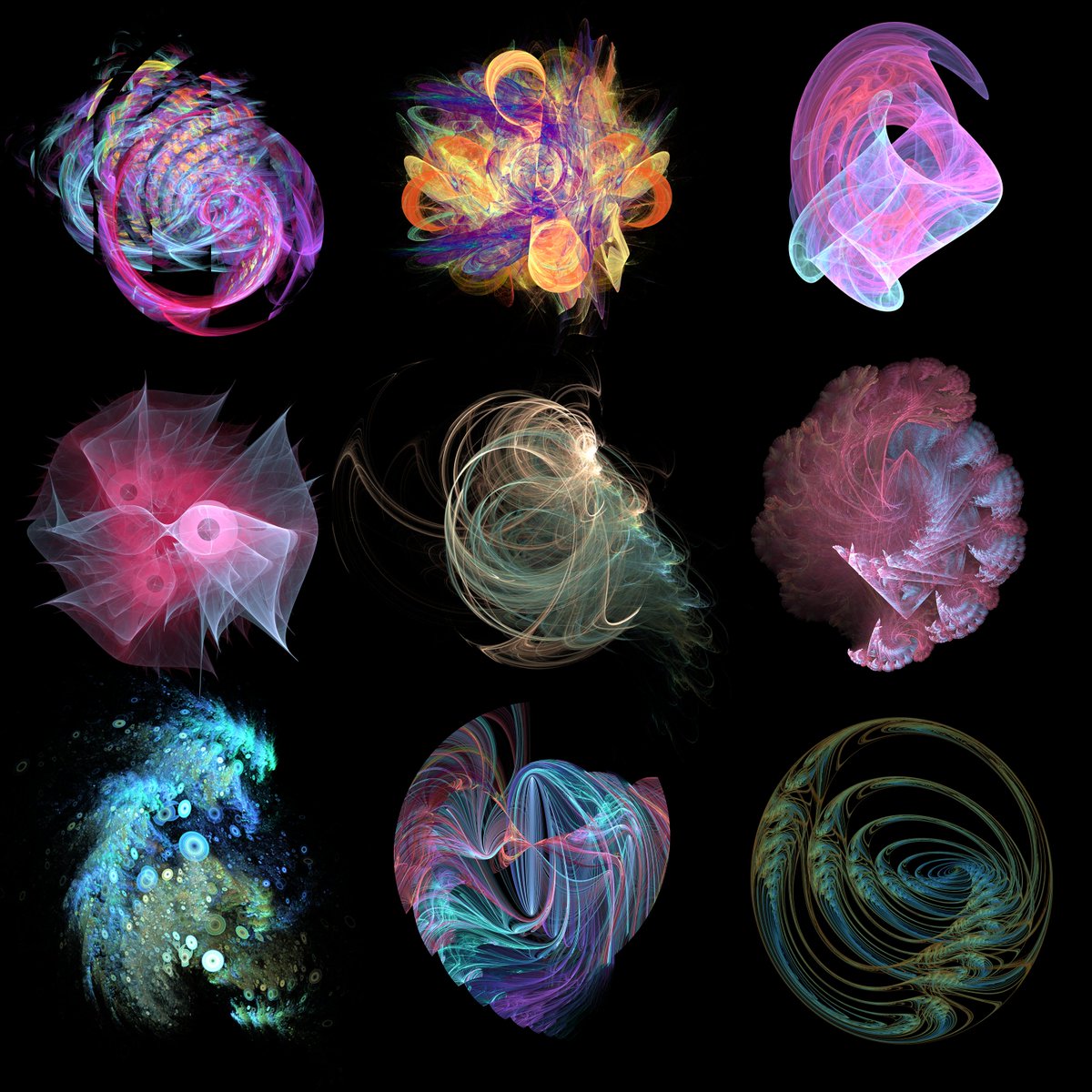 The99Sensei's tweet photo. Let me introduce you to my Fractali collection of unique 1/1 #NFTs  fractal art. This collection is intended to display the beauty of fractal art through an explosion of color and chaos in a contained fractal piece. @Opensea #OpenSeaNFT #NFTCommunity 

https://t.co/5RUPUMbNm8 https://t.co/OrQTdbLK0E