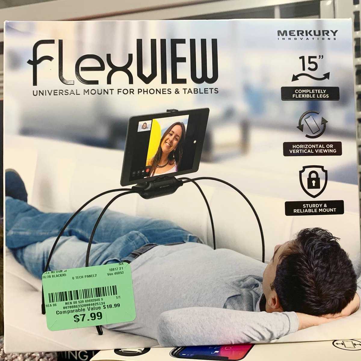Aaron_English's tweet image. There’s something so terribly #WarOfTheWorlds about this cheap-ass iPad holder.

This is what the alien takeover  will _really_ look like: they’ll just lull you to sleep with Netflix, then eviscerate you. 😵

#baddesign #badtech #badideas #bargainhunt #cheapcrap #alieninvasion