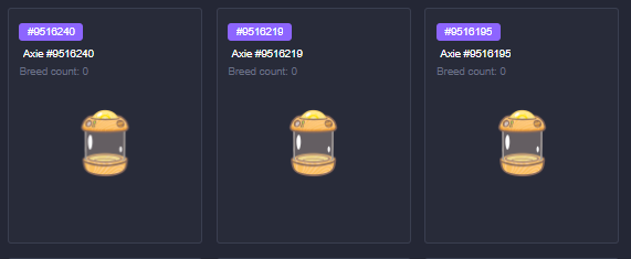 AxieGuerrillas's tweet photo. Mech/Beast's in Season. Thought we would make some more for our #AxieScholars 🥚🍆🤟 https://t.co/Nm5bYQa33w