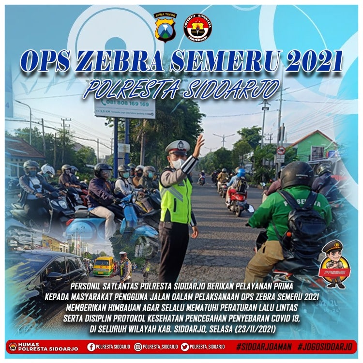 polresta_sda's tweet photo. Anggota Sat Lantas Polresta Sidoarjo berikan pelayanan prima kepada masyarakat pengguna jalan... 

Bagi masyarakat pengguna jalan, utamakan keselamatan dan peraturan lalulintas ya ☺

#opszebra2021
#PolriAmankanNegeri
Presisi Ciptakan Kamtibmas https://t.co/lZ1Dd5RD9e