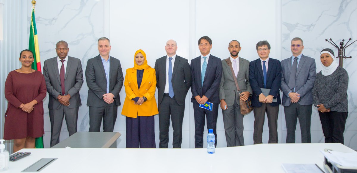 SafaricomET's tweet photo. Our leadership team held a discussion with H.E @HuriaMinT , State Minister of @MinistryofInno2 on our commercial launch preparations and our dedication to support Ethiopia's National Digital transformation agenda. https://t.co/tkQWb9IE6d