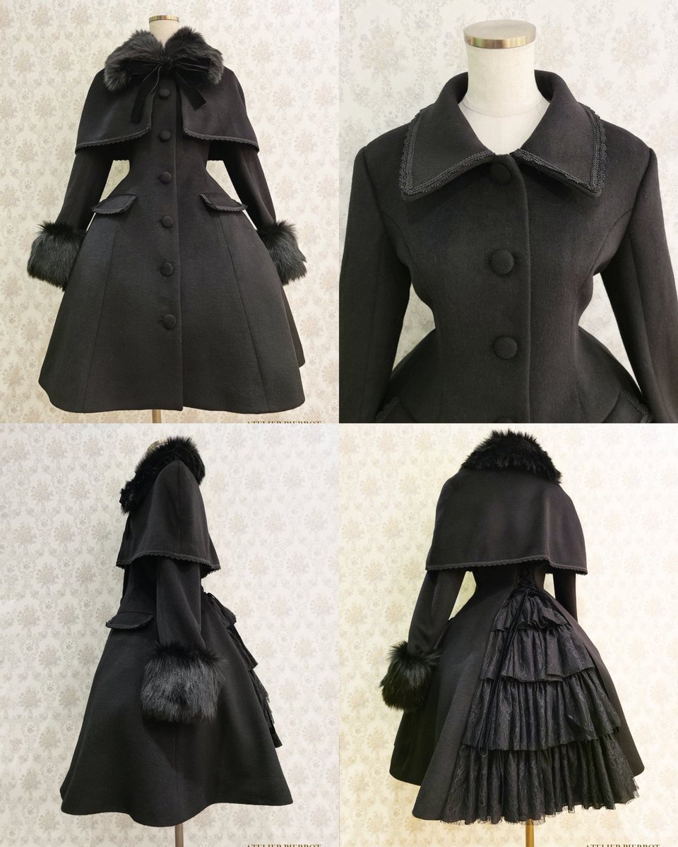 ATELIER PIERROT ケープコート 黒 ⭐ATELIER-PIERROT新作コート⭐ | ATELIER-PIERROT大阪店