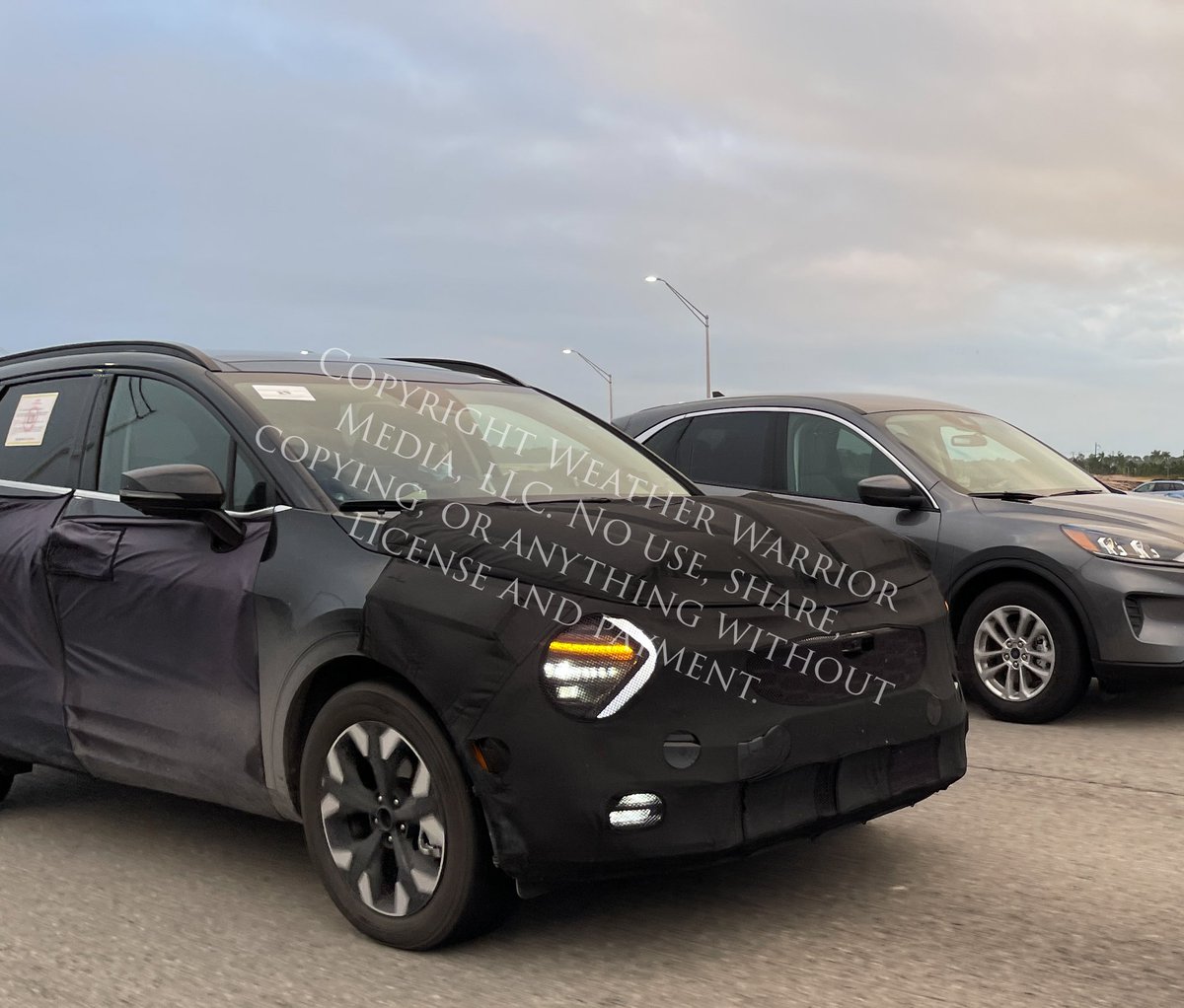 Spotted: future #KiaSportage in camouflage to hide changes. The driver didn’t like me taking pics. But it’s a public road…these are not #spypics (I just happen to see these type of cars often) #prototype #conceptcar #spycar More photos &amp; video for licensing available.