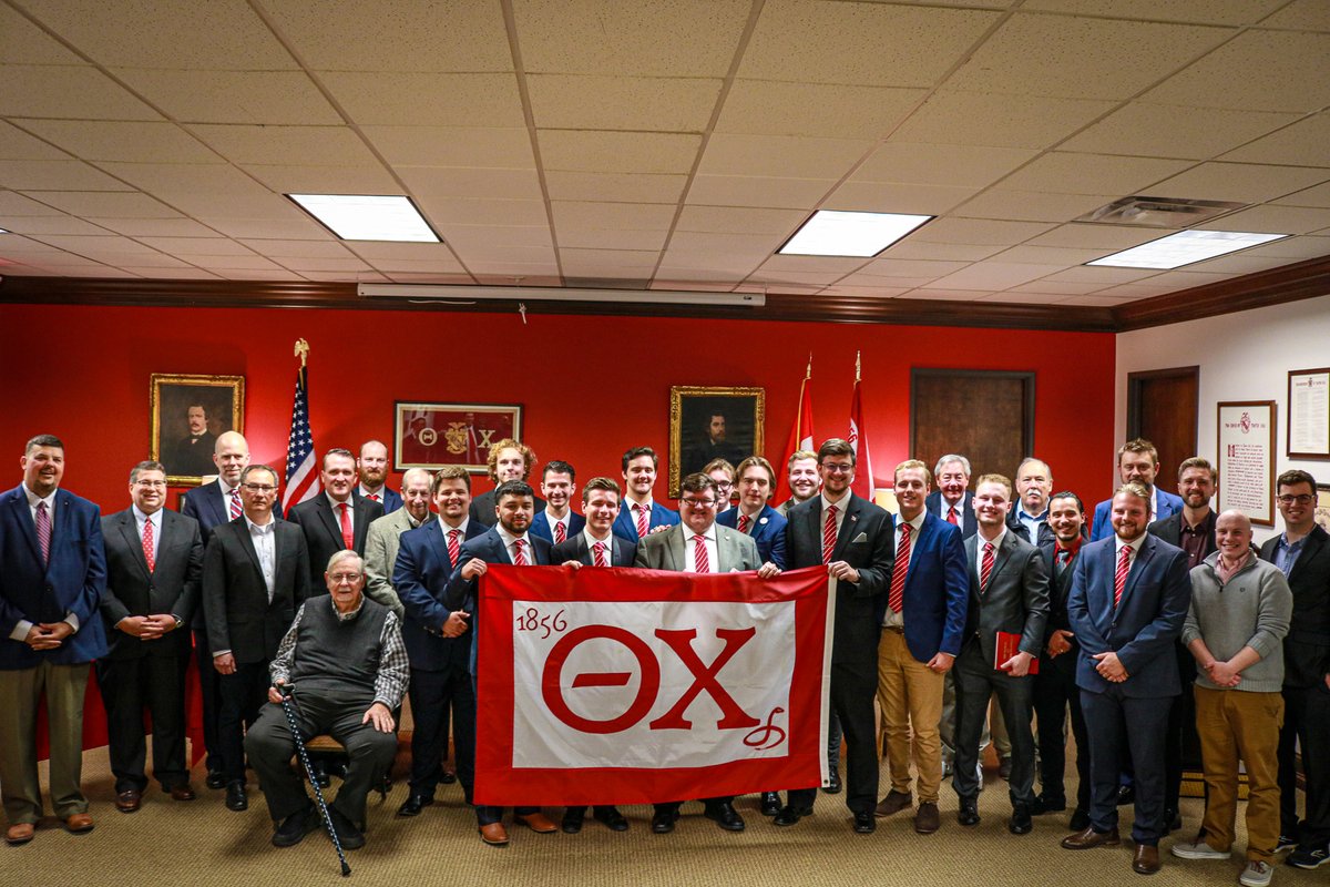 ThetaChiIHQ's tweet photo. ❗️𝗬𝗲𝘀𝘁𝗲𝗿𝗱𝗮𝘆 ΔK at #BallState was recolonized by 15 men who made their pledge to ΘX &amp; will begin their journey toward reinstallation.

#ThetaChi #ThetaChiFraternity #ResoluteMen #HelpingHand #AssistingHand #ChirpChirp https://t.co/ODuG27OoJE