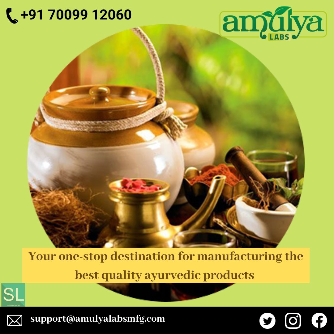 AmulyaLabs's tweet photo. AmulyaLabs ensures your customers  receive quality products that are prepared using the purest ingredients. 
We have an expert team of Doctor &amp; Researchers who perform intensive testing on the ingredients to ensure maximum potency. https://t.co/zJ7t5d2xhb #ayurvedicmedicine https://t.co/3rJ42mzuZI
