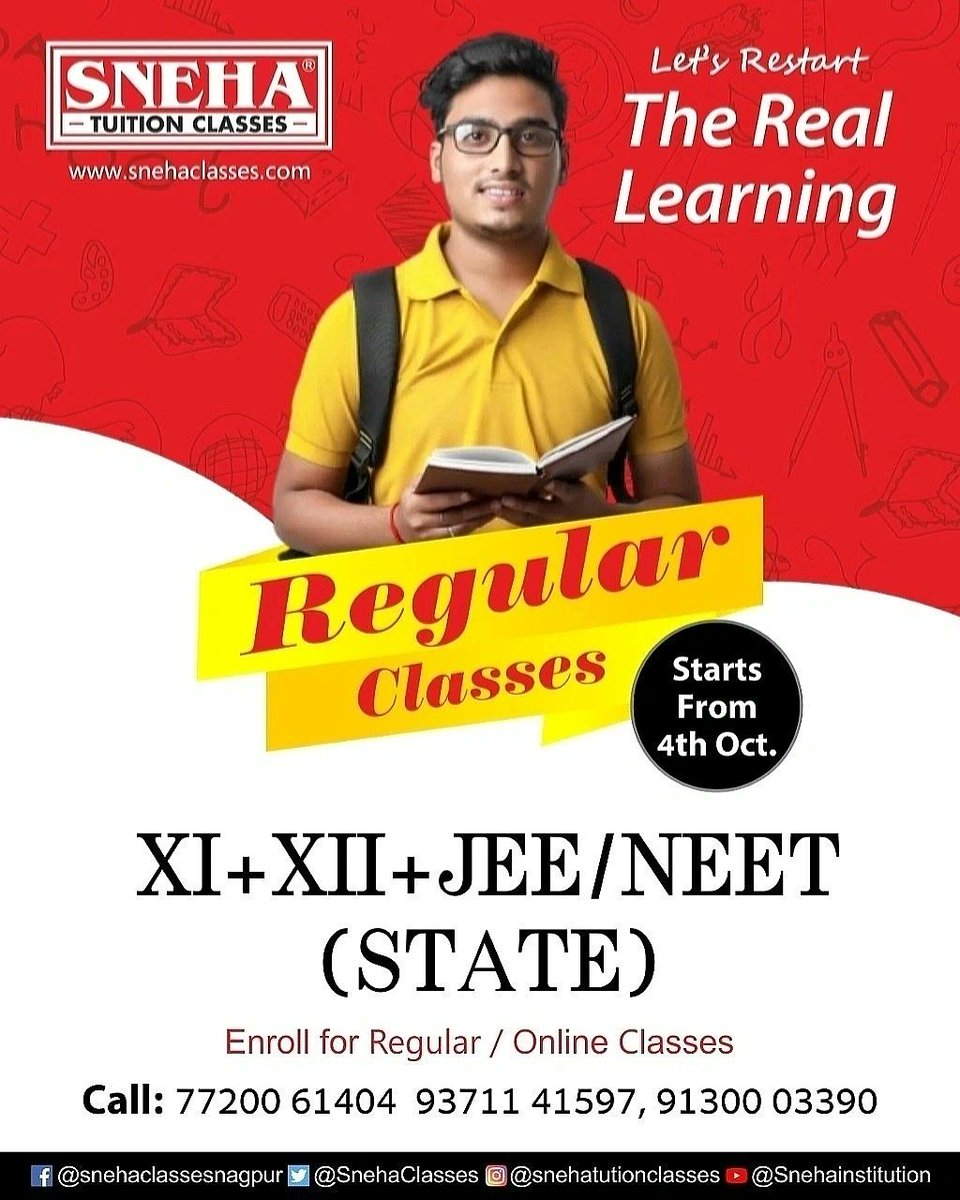 SnehaClasses's tweet photo. A good solid foundation is key for building hi-rise towers. The same is the case with higher education. If you are aiming for a good rank in XI + XII + JEE /NEET, then the preparation for it starts very early. https://t.co/uFQhRQ5Br7
