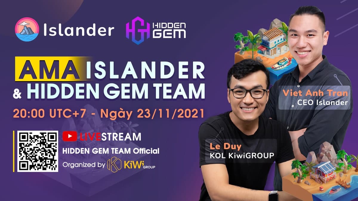 Islander_io's tweet photo. HIDDEN GEM will be the host for our next AMA.

The whole session would be lived on: https://t.co/5vxYd8uvvm

Please set your alarm at 20:00 UTC+7 today to not be missed our session.

#Islander #ISA https://t.co/poX8FELGTN