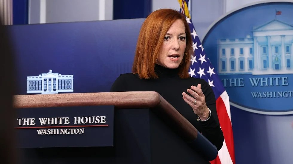 thehill's tweet photo. Psaki: 99 percent of White House officials vaccinated against COVID-19 https://t.co/lld6rZNFNl https://t.co/huAOeYUkBB