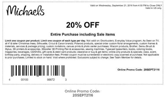 Michael's Coupons: 30% off entire purchase and more!