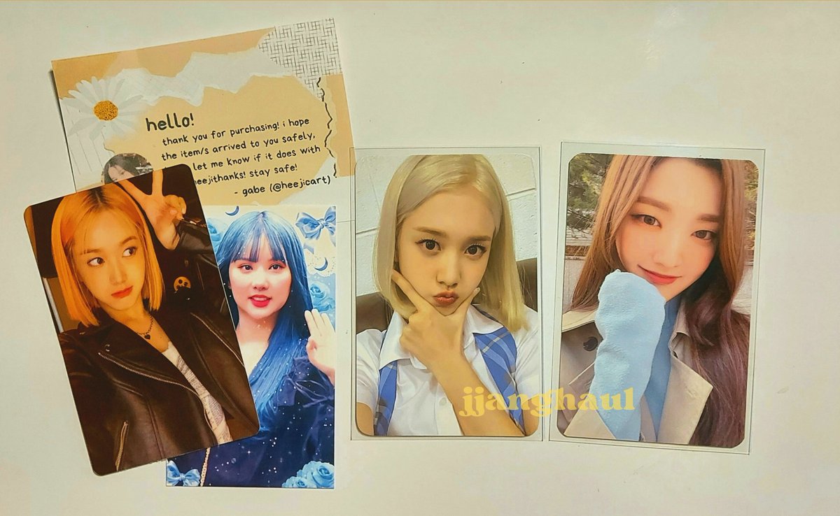 jjanghaul's tweet photo. π¦ β¨Ύ π happy mail β¨Ύ π¬ #jarrivals
nov 23 2021
hi ~ my yeeun & soeun pcs arrived safely and in gr8 condition! thank you so much for packing them well ^__^
β @heejicart #heejithanks https://t.co/9VCBSR7JDu