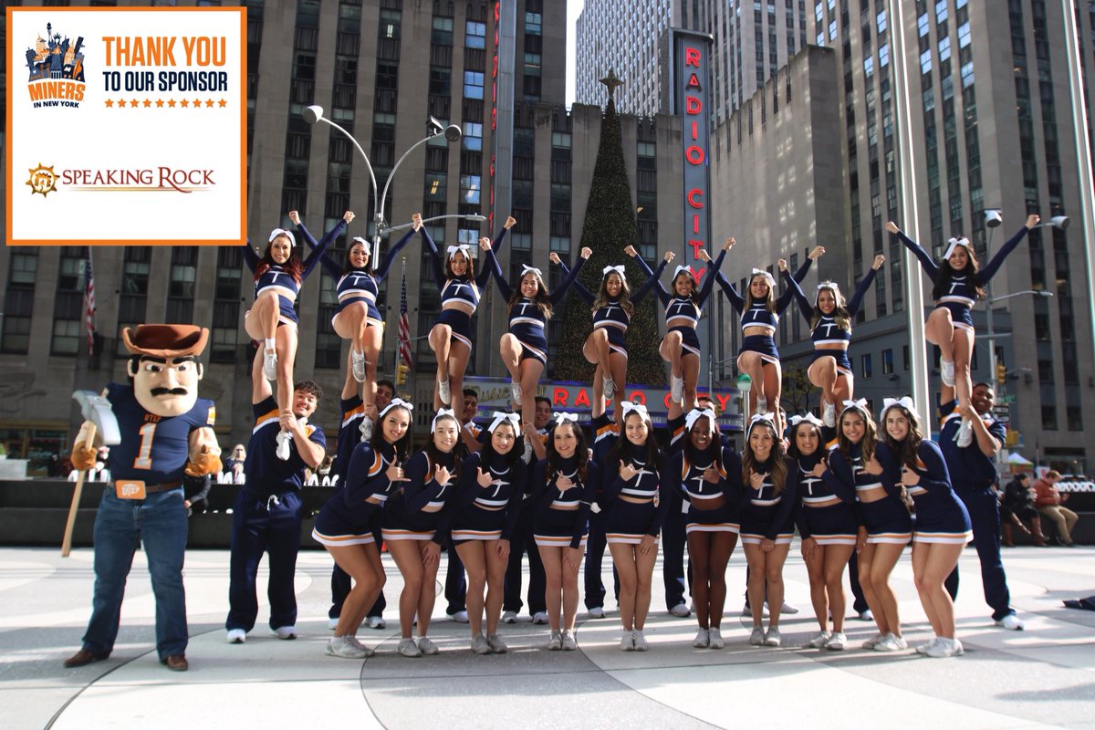 UTEPCheer's tweet photo. Miners in New York part three:
📍Radio City Music Hall
This opportunity was brought to you by @SpeakingRockEnt 🏙🤙We appreciate all your support for this once in a lifetime experience!!
#minersinnewyork #thanksgivingdayparade #utep #picksup #gominers #utepcheer #utepdance #NYC https://t.co/IkITc5hp4o