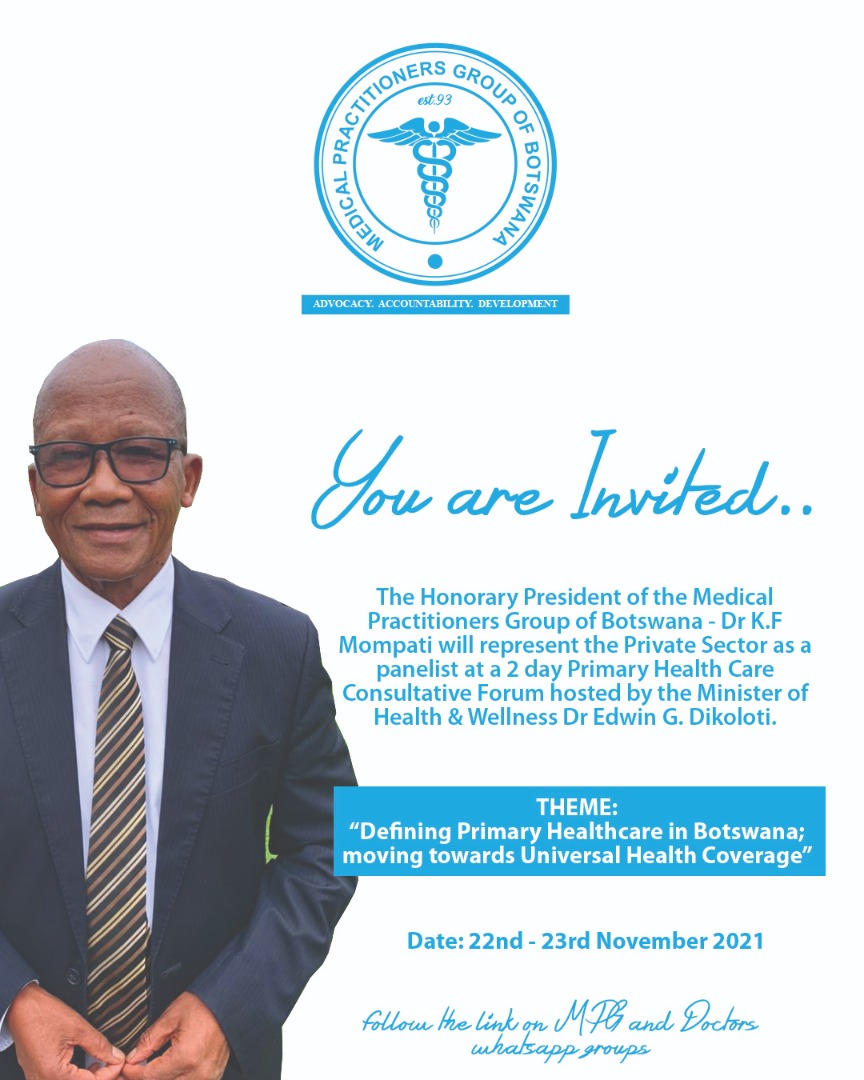 mpgBotswana's tweet photo. We are participating at the on going Primary Healthcare Consultative Forum hosted by Hourable Minister Edwin G. Dikoloti at GICC. https://t.co/YK9lWcnVx0