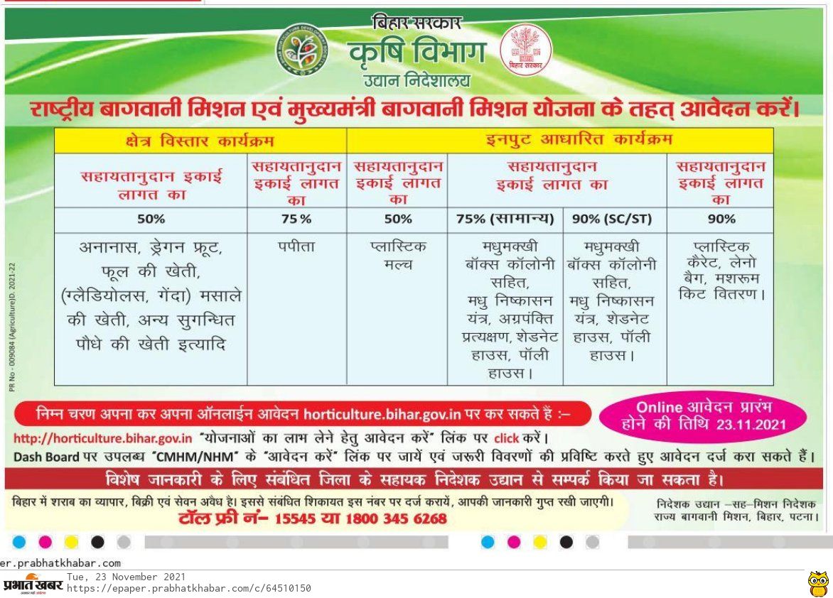 BiharHelp's tweet photo. Bihar Bagwani Yojana 2021 #biharhelp https://t.co/ZpOa4ERMHr