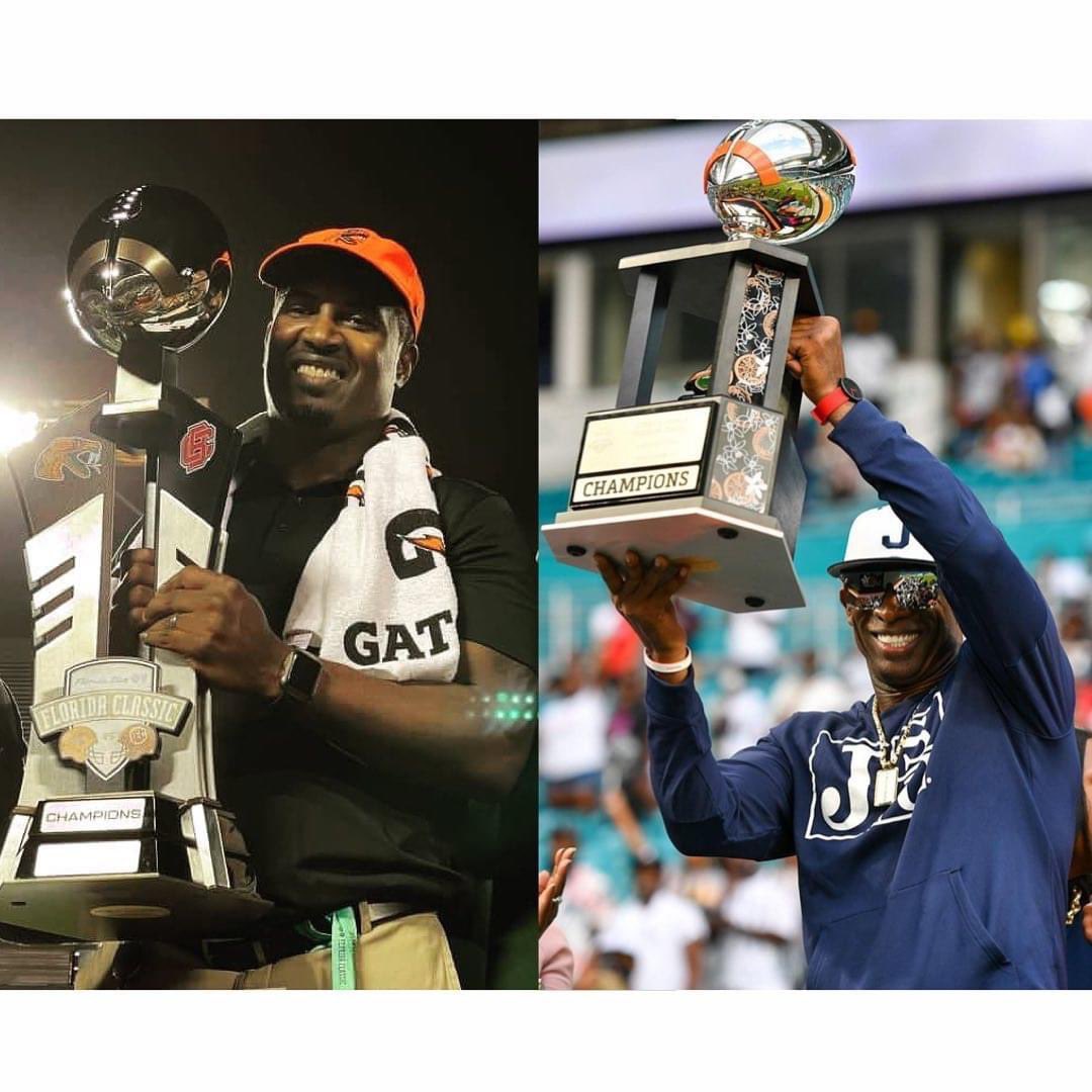 sitiart's tweet photo. I LOVE this! Two HBCUs. SAME conference. SAME division. Both coaches from Florida. Both making history in Black college football.
The Black Boy Joy®️ oozing from these photos is palpable 🤌🏾…and I LOVE it! 🥰
#HBCUFootball #BlackCollegeFootball #WhyNotUs #SWACAttack https://t.co/1Gw4o6d99n
