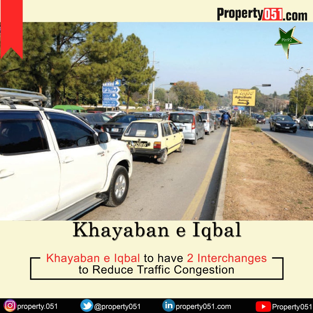 property051's tweet photo. To cope with the ongoing as well as further #traffic burden on Khayaban-i-Iqbal after completion of the portion of Margalla Road, #CDA has decided to construct two #interchanges on it.
#property051 #islamabad #roadconstruction https://t.co/juiMRy7LmV