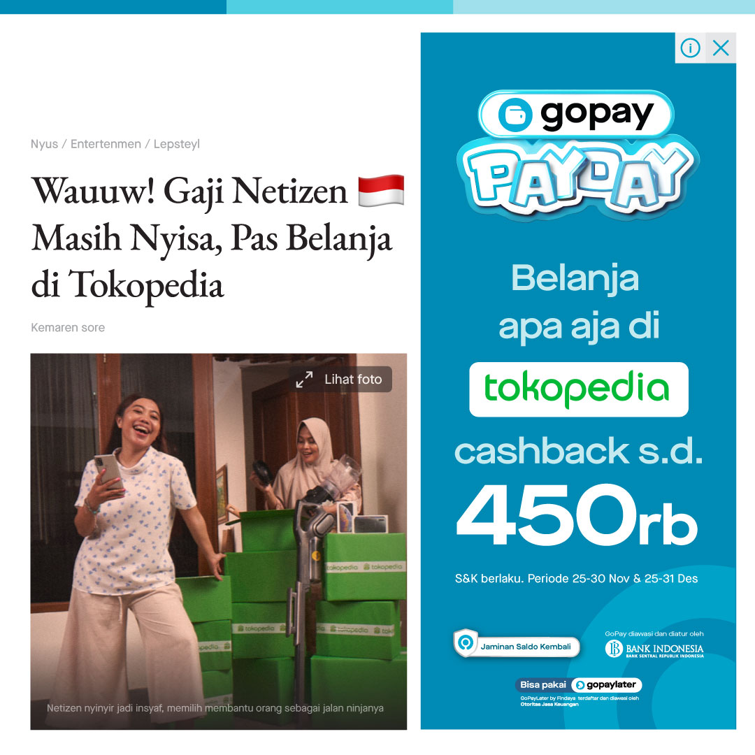 gopayindonesia's tweet photo. Belanja apa aja abis gajian tetap mudah &amp; murah karena ada cashback s.d. 90% pakai GoPay. Cek di sini! #PromoGoPayPayday