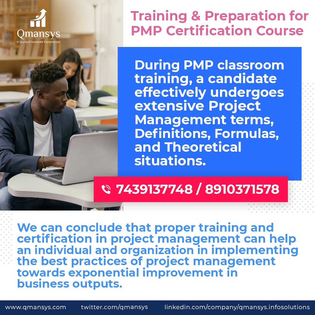 qmansys's tweet photo. Join PMP certification course in Qmansys and get skills to drive business results

https://t.co/0j97eUXqz9

#pmpcertification #pmpexam #pmpexam #pmptraining #pmp2021 #certificationcourse #coursesonline #certificationtraining #IT #ITcertifications #careers https://t.co/CesKmIGKio