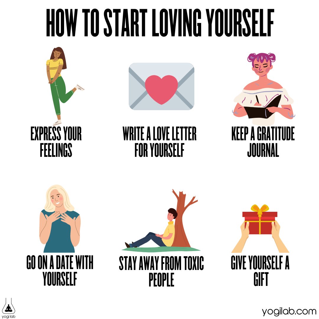 The_Yogi_Lab's tweet photo. Self-Love - the building block to a happy life.
How often do we search for that love and validation externally?
Only to be left feeling disappointed, hurt, or incomplete.
That’s because it’s pretty hard to be truly happy unless you treat yourself as your own special someone. https://t.co/3tI8ObQtte