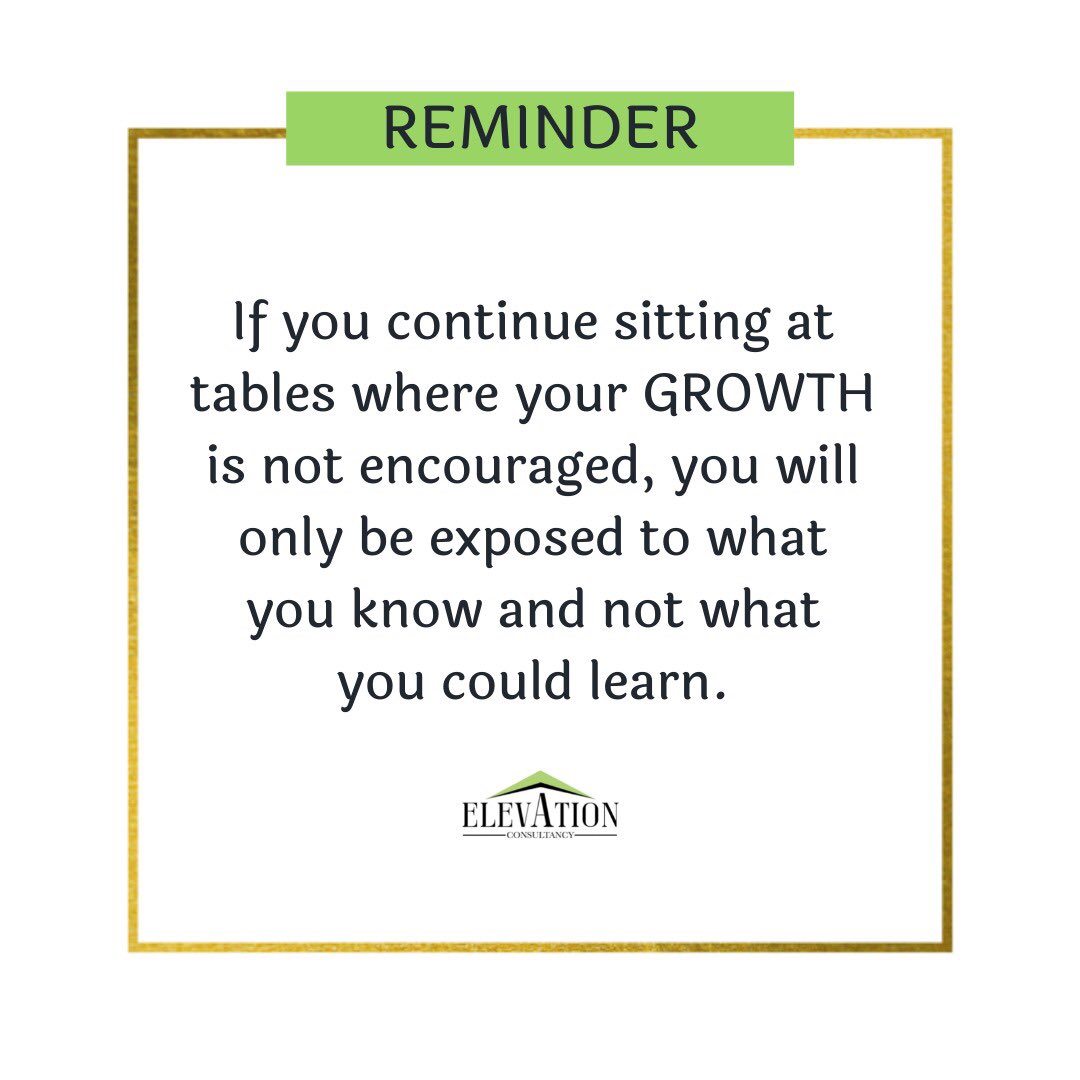 ElevationConsu2's tweet photo. Growth is intentional and learning is a continuous process.

For as long as you are only exposed to what you know, you will not learn something new. https://t.co/ttdlwNfizV