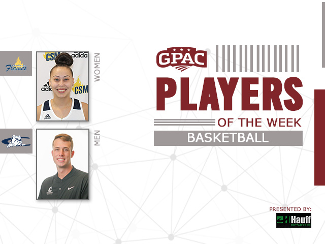 BASKETBALL: Week 1 Honors on the hardwood go to (MEN) Justin Wiersema of @CUNEathletics and (WOMEN) Alyssa Marsh-Contreras of <a href="/CSM_Flames/">Flames Athletics</a>.

Complete Release:
bit.ly/gpac_hoops1