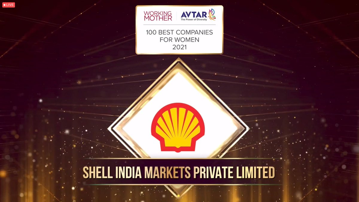 Shell_India's tweet photo. Shell India wins the ‘Exemplar of Inclusion’ award by Working Mother and Avtar, also recognised as 'Best Companies for Women in India' for the 4th time!  

To find out more, click here: 
https://t.co/4mnce2Z4GB https://t.co/ofCeFPRYDt