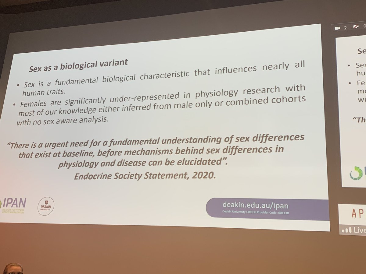 <a href="/dshiam1/">Danielle Hiam</a> from @LamonSeverine <a href="/nir_eynon/">Nir Eynon</a> labs on the topic of sex-difference in micRNA in exercise. ‘Sex must counted as a biological variant and need to be accounted in medical research’ #AuPS2021
