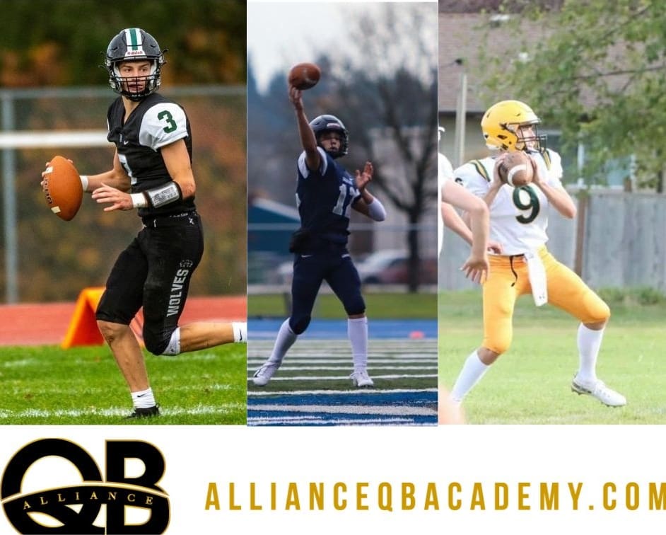 Coach (<a href="/C_Oakes_9/">Cody Oakes | 🏈</a> ) and myself are so proud of these QBs! All these young men have shown great leadership and worked extremely hard to get their teams to the BC Highschool Football Semi-Finals!! We cannot wait to watch these guys go and ball out this weekend!! Good luck Guys!#AQA