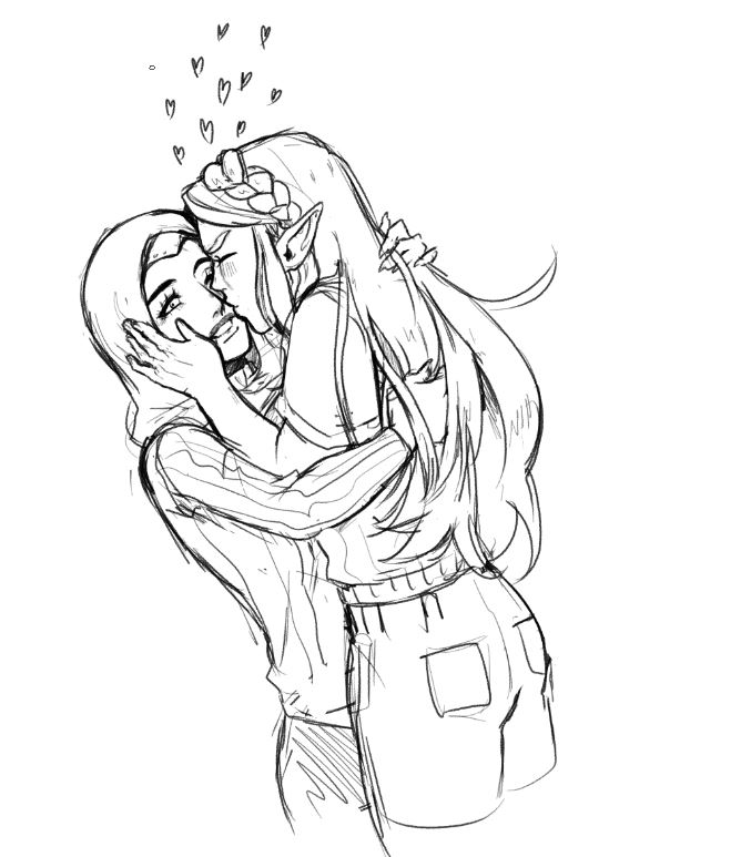 goldenastrum's tweet photo. #botw #zelpha i am thinking abt my little botw college au and i remembered mipha and zelda r gfs there. so i drew them https://t.co/BocYhqyek0