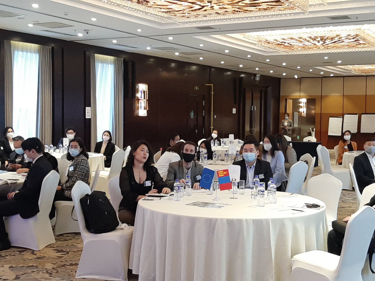 SustainableTex2's tweet photo. Pleased to attend "Sustainable textile sector &amp; value chain financing" workshop, organized by Mongolian Sustainable Finance Association. We are having productive sessions on green loans that will help buildig the future of the sector on credible success stories 🧶
@EUinMongolia https://t.co/V1iytqhcS7