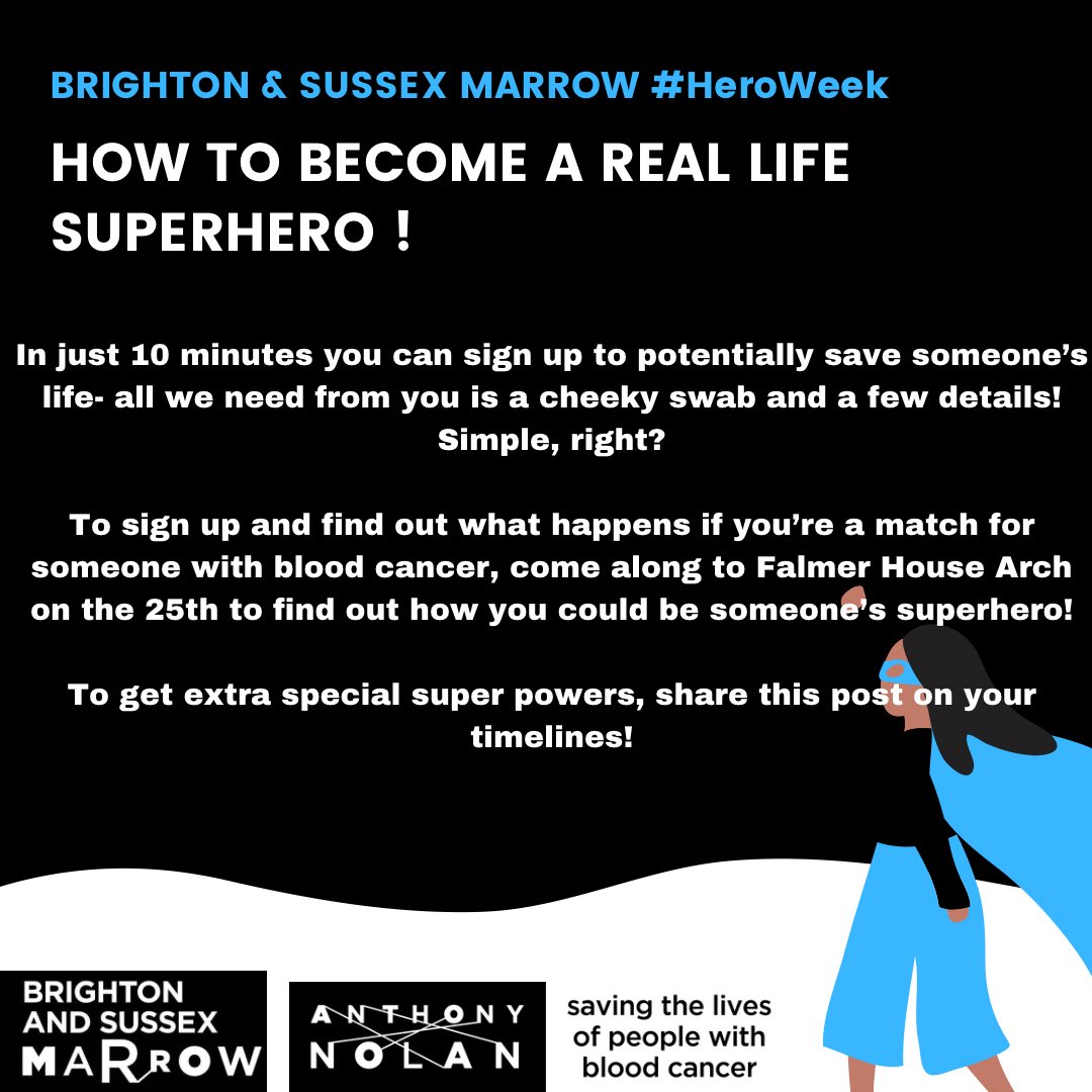 Ever wanted to be a real-life superhero? Well now you can be! This #HeroWeek come along to Falmer House Arch on the 25th of November to find out how you could be someone’s superhero!