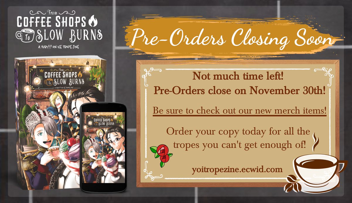 ✨We’ve added NEW MERCH to our bundles!✨

If you’ve already ordered, new items will be added to your bundle! But if you haven’t ordered yet, time is running out! 

Pre-orders end November 30th!
 
Order Here➡yoitropezine.ecwid.com

#YuriOnIce