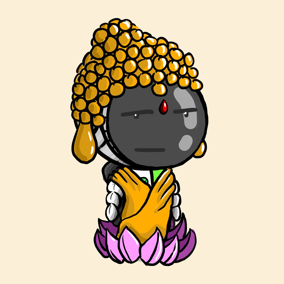 DC84_NFT's tweet photo. #0003 Pretend to be Buddha.

#Buddha #NFTartists #arts #Hamyu #deadfish https://t.co/lP43FvoWje