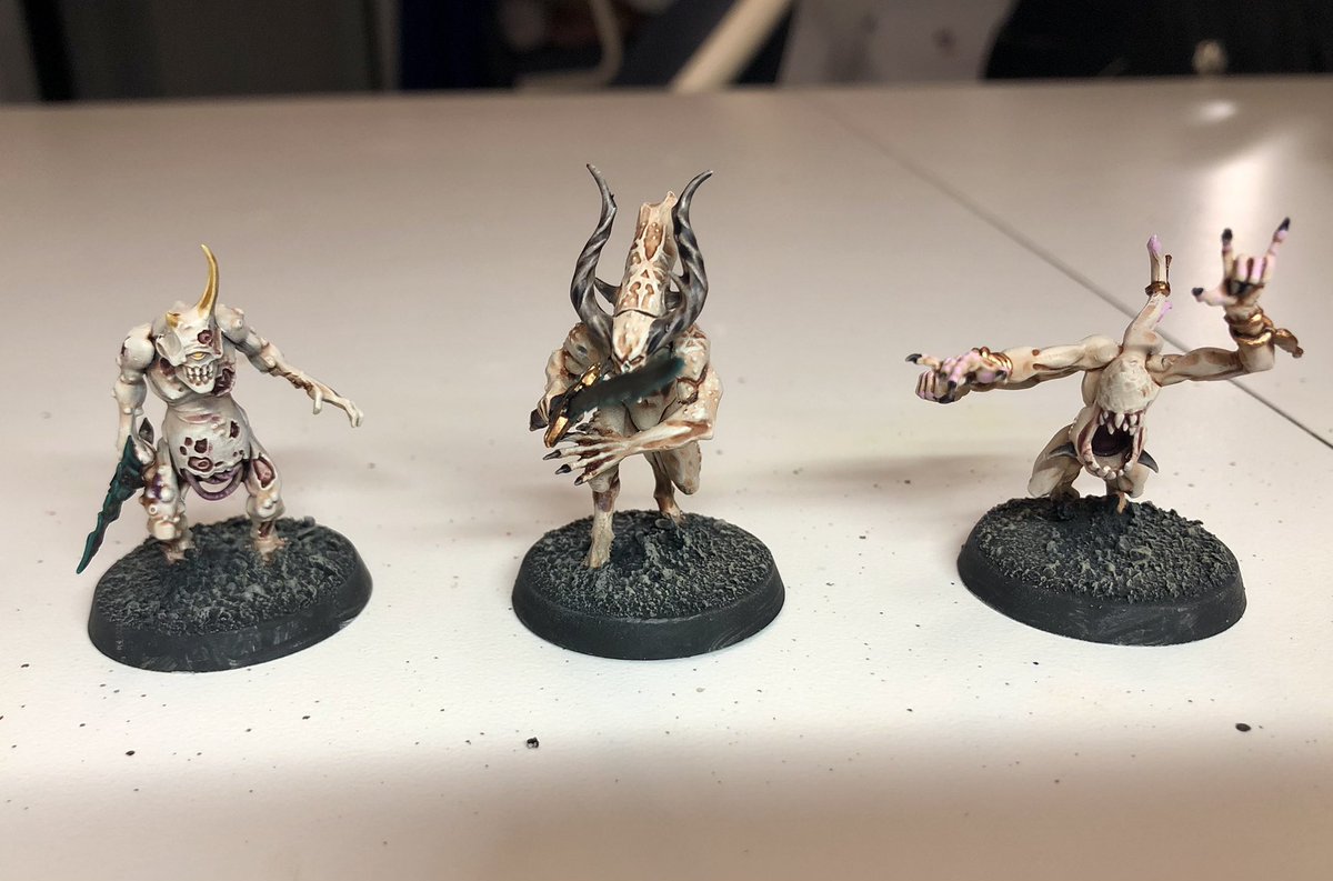 BattleshockBH's tweet photo. Unified scheme for #legionofthefirstprince #warhamner #aos #warmongers #chaos #bloodletters #horrorsoftzeentch #plaguebearers #chaos #WarhammerCommunity #warhammer40k https://t.co/HEomp86lKT