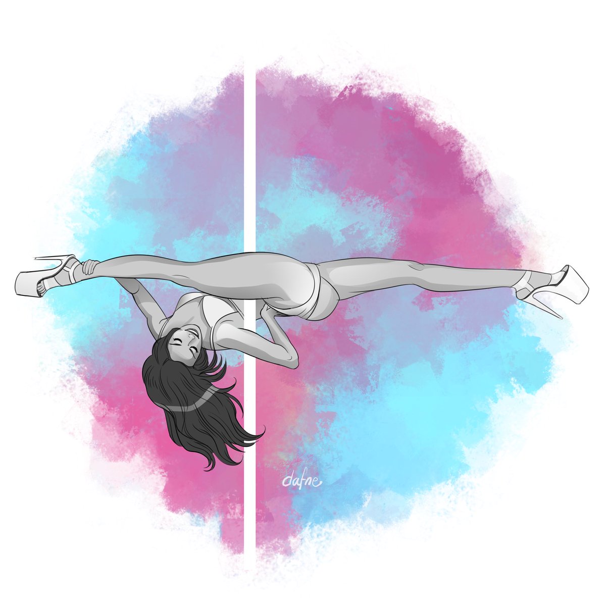 pole_nft's tweet photo. Two new drops today ! Figuring one of my favorite #poletrick the #pdjadesplit ! Will be listed soon on https://t.co/ORidkasQr4 ! #NFTartists #nftart #poledance https://t.co/SmeLzbPqJO